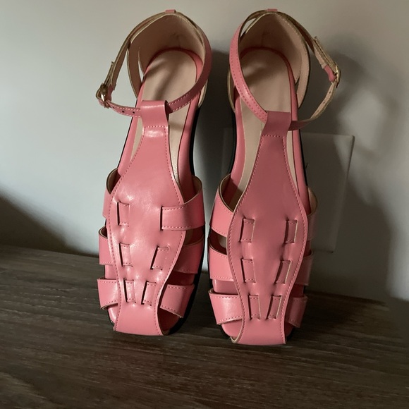 Retro Inspired Fisherman Caged Sandals Pink Size US10 EU41 Practical Versatile - Picture 6 of 9